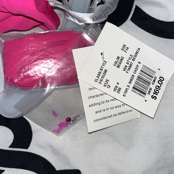 David’s Bridal Pink Strapless Maxi Prom Dress - Picture 7 of 8